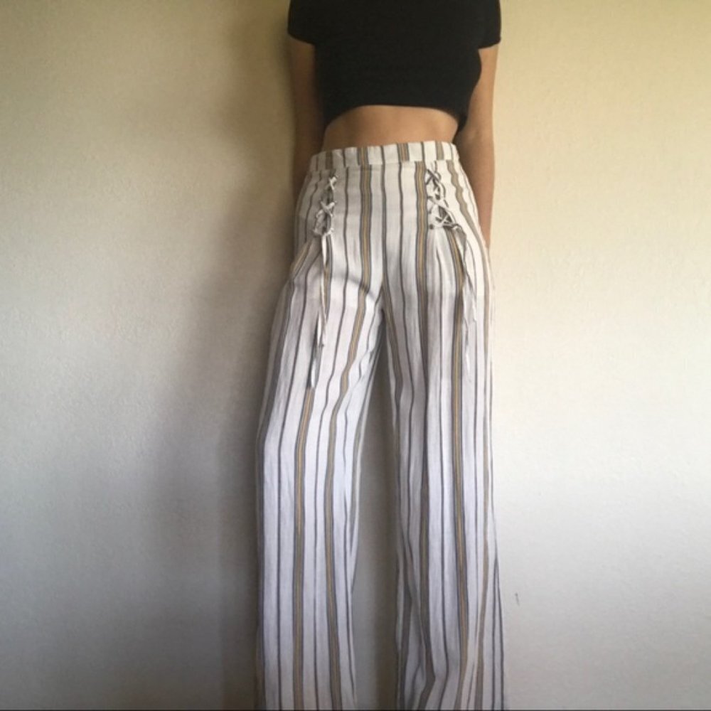 Honey Belle Striped Wide Leg Pants S